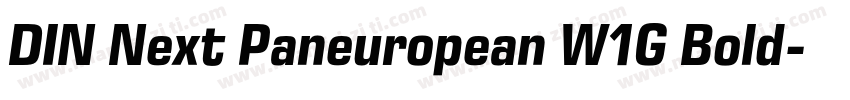 DIN Next Paneuropean W1G Bold字体转换